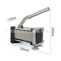 Multi-Function Potato Cutter for French Fries, with 9.5mm and 13mm Blades, Aluminum Alloy
