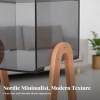 Semicircular Tabled Table with periodical holder Multi-Functional Nightstand Space-Saving