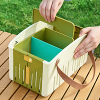 Foldable Storage Basket Collapsible Rectangular Plastic Basket Space-Saving