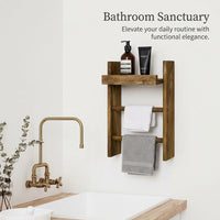 Bedroom Corner Shelf Wall Mounted for Living Room Decor, Wood Display and Unit for Homeowners