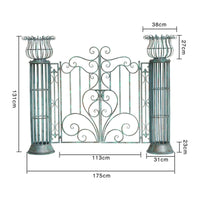 Classic Garden Gate Garden Arch Planter Arbor Outdoor Rust Resistant Iron Construction Intricate Scrollwork Suitable for Courtyard Gardeners Villa Entryway