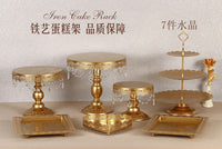 European Iron Cake Stand Set for Weddings and Dessert Shops