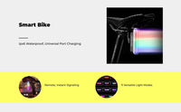 Brake-sensing waterproof bike light