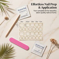 Press On Nails Kit with Everything for Beginners, Jelly Tool Set, Reusable Temporary Application, DIY Art Enthusiasts Prep Supplies