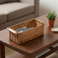 Rectangular Woven Basket Open Top Rectangular Storage Basket Handwoven