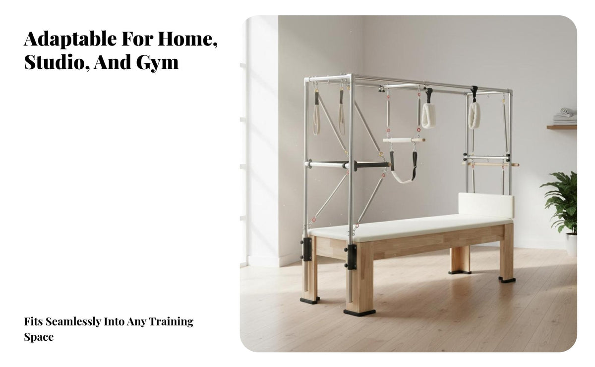 5 Piece Set Wooden Pilates Core Training Bed Commercial Grade Pilates Reformer with Structure Multi-Functional Luxury Hanging Structure Table