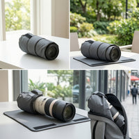Portable Padded Camera Wrap Foldable Camera Wrap with Straps Soft Cloth Multi-Functional for Photographers