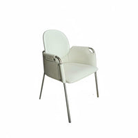 Upholstered Armchair with Exposed frame lighting Luxury Molded Shell Armchair Nordic Design firm-density Foam padding for Adults