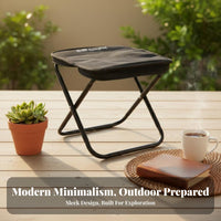 Foldable foldaway Pocket Stool Lightweight Miniature Travel Seat space-saving Design Portable Seating Multi-Purpose Use for outdoor enthusiasts, Travelers, Camping, Outdoors, Backpacking, Fishing