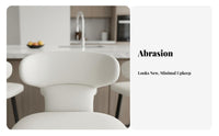 Upholstered Stool with Backrest Comfortable Bar Chair Easy Assembly for Lounge