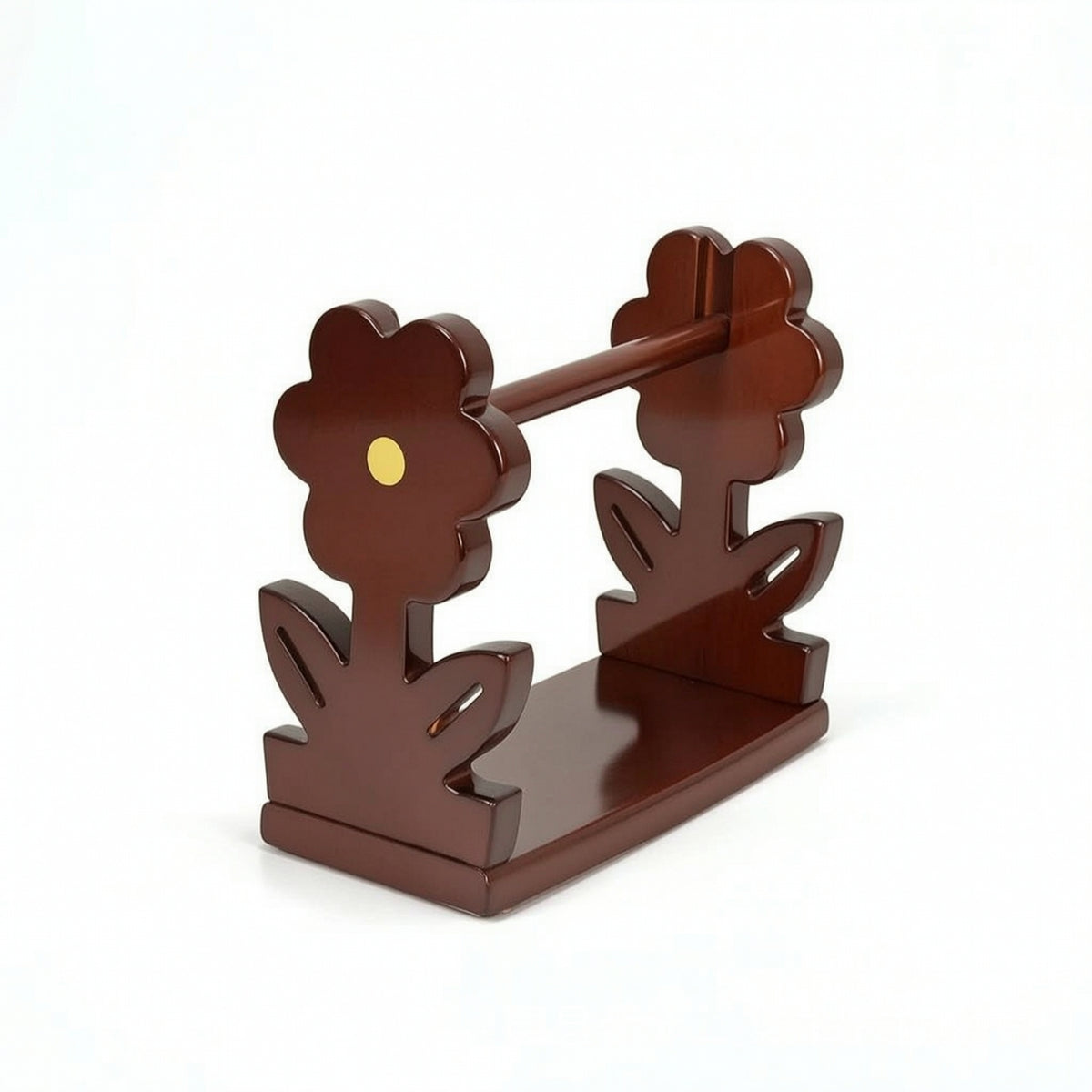 Yarn Holder with Dowel Desktop Wooden Yarn Holder Rectangular for Crocheting