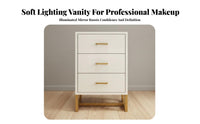 Makeup Vanity with Lights Large Storage Capacity Professional Makeup Desk Wear-resistant Tabletop Vanity Table with Lighted Mirror Sturdy Frame Suitable for Teenagers Home Salon Dressing Room Beauty Studio