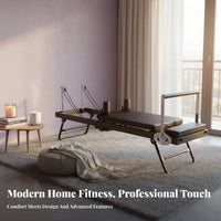 Foldable Pilates Reformer Space-Saving Home Fitness Core Bed Portable Home Workout Reformer for Beginners