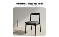 Nordic Design Curved-Back Upholstered Chair Comfortable Padded Seat Household Furniture Minimalist Design Indoor Seating Versatile Use for Restaurant Owners, Homeowners, Interior Designers, Dining Room, Kitchen, Office, Reading Nook