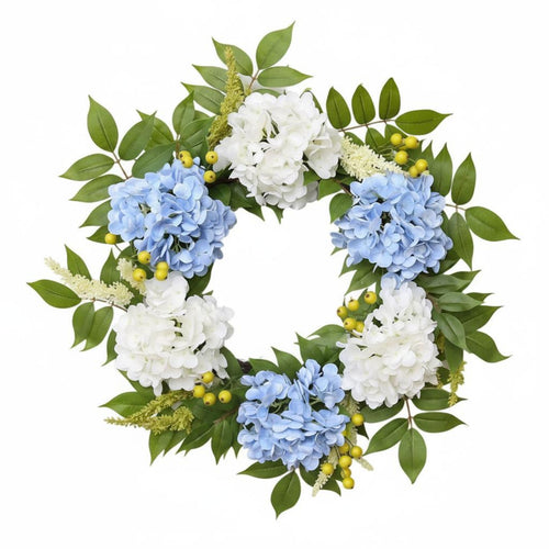 Artificial Flower Wreath Layered Leaves Floral Wreath Decorative for Home