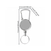 Sturdy Carabiner Reel Key Holder Heavy Duty Retractable Keychain