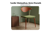 Woven Seat Armchair mid-centuryera Modern aesthetic Dining Chair Minimalist Design Sturdy Frame for Adults