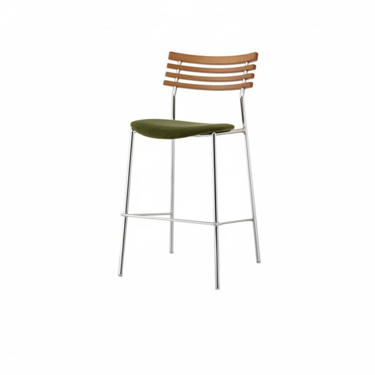 French Inspired Wooden Seat Highrear Stool robust design Bar Chair Vintage Design Seating Furniture Light Luxury for Restaurant Owners, Homeowners, Adults, Reception Desk, Bistro, Dining Room, Kitchen Island