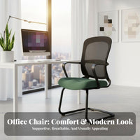 Adjustable Height Ergonomic Mesh Back Chair 360° Swivel Office Furniture 3D Support Quiet Casters for Telecommuting Workers, Students, Gamers, Meeting Room