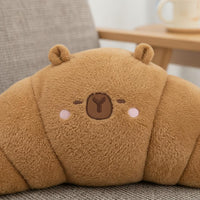 Croissant Capybara Pillow Padded Croissant Capybara Soft Toy Decorative for Bed