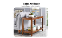2-Tier Side Table Compact for Small Areas 2-Tier End Table Multi-Functional