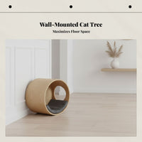 Space-Saving Wall Cat Bed, Cat Climbing Frame, Cat Scratcher, Cat Toy