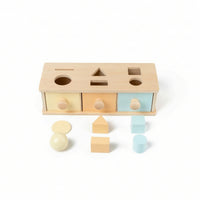Fine Motor Educational Toy Wooden Object Permanence Box Educational Shape Sorter Hand-Eye Coordination for Preschool