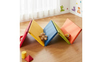 Foldable Folding Tumbling Mat Thick Padded Rainbow Kids Mat Easy to Storable Eco-Friendly for Toddlers, Infants, Playroom, Daycare