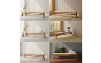 Solid Wood Wooden Bench Modern Dining Bench Natural Furniture Multi-Purpose