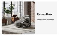 Cylindrical Frame Accent Chair Retro Design Single Sofa Mid-Century Modernera Modern Design Barrel-Shaped Rearrest for Adults