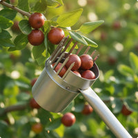 Fruit Harvester with Metal Cup Guard Fruit Picking Tool Picker for Gardeners, Garden, Outdoor