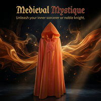 Hooded Cloak Maxi Cape Witch Cosplay Accessories, Fancy Dress Costume Halloween, Hooded Cape Witch f - Image 7