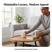double-level Oval Coffee Table Easy Assembly Living Room Furniture for Homeowners