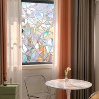 Window Film Privacy for Frosted Window Film Effect, Abstract Window Stickers for Home Office, Extra Wide 120x300cm Window Frosting Film, PVC