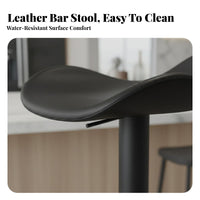 Adjustable Rotating Stool with Backrest Light Luxury Design Adjustable Pedestal Stool Padded Seat Built-in Footrest for Adults