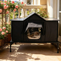 Outdoor Cat Shelter Removable Cat Tent Bed Warm for Rainy Weather