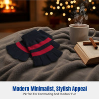 Winter Warm Half Finger Gloves, Knitted, Fleece Lined, Unisex, Korean Style, Outdoor, Writing, Cycling, Driving
