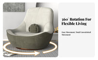 Highrear rotating Armchair Wabi-Sabi Aesthetic Accent Chair Italian Inspired Ergonomic Design for Homeowners, Parents