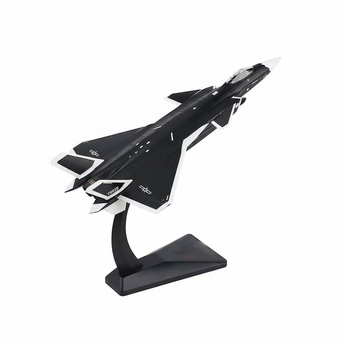 1:72 Scale J-20 Model High Fidelity Diecast J-20 Fighter Jet Gift Choice Alloy Low-Observable Fighter Model for Collectors, Desk Decoration