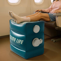 Inflatable Footstool Waterproof Inflatable Footrest Ergonomic Ottoman with Air Pump for Campers, Camping, Home