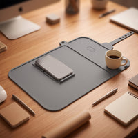 Tray Mat with Phone Stand Low-Profile Silicone Tray Mat Molded for Airplane