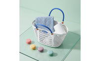 Handled Bath Organizer Basket Thickened Material Hollow Plastic Storage