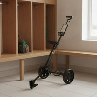 Foldable Golf Bag Cart Collapsible Golf Push Cart Compact Stable for Golfers, Golf Course