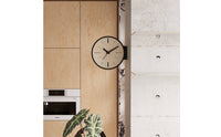 Battery Operated Double Sided Corner Clock Silent Movement Double-Sided Wall Clock Non-Ticking for Living Room, Hallway, Office