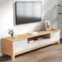 Nordic Solid Wood TV Cabinet and Coffee Table Set, Modern Minimalist for Small Apartments, Living Room Bedroom Storage