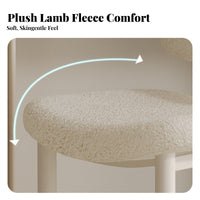 Paddinged Makeup Chair Elegant Design Scalloped Spine Chair Upholstered Decorative Spinerest for Women, Dressing Area