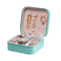 Portable Zipper Jewelry Organizer Box for Earrings and Necklaces