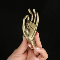 Brass Buddha Hand Ornament Solid Copper Hand Piece