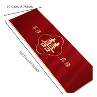 Red non-slip oval mat