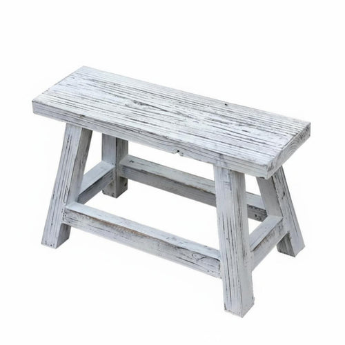 Small Four-Legged Pedestal Retro Design Short-Legged Pedestal Stool Rustic appeal
